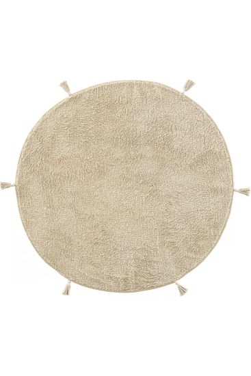 Coptina Beige Plain Shaggy Living Room Rug