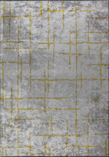 Glimmer Yellow & Grey Abstract Area Rug