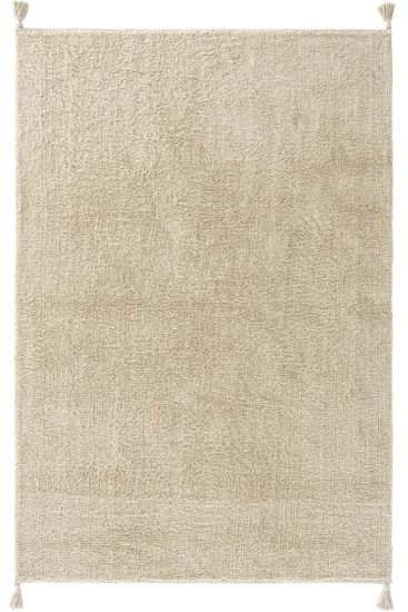 Coptina Beige Modern Plain Bedroom Rug