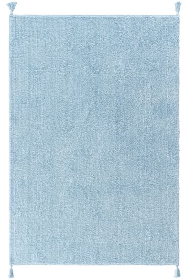 Coptina Blue Plain Shaggy Indoor Rug