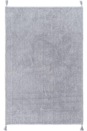 Coptina Grey Plain Shaggy Area Rug