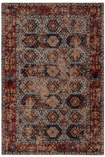 Maptilo Red Multicolour Persian & Oriental Area Rug