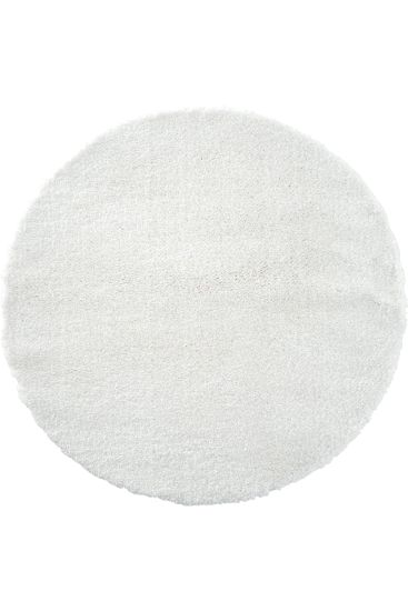 Soptal White Plain Shaggy Indoor Rug
