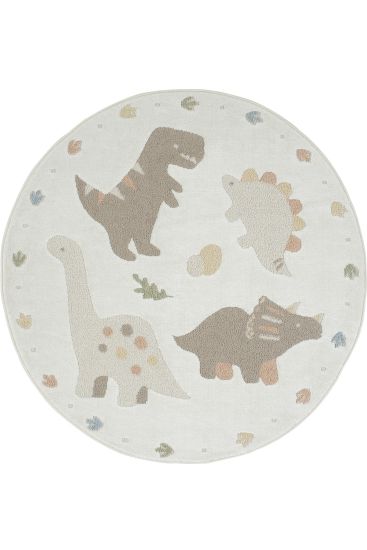 Smile85 Cream Beige Kids Patterned Indoor Rug