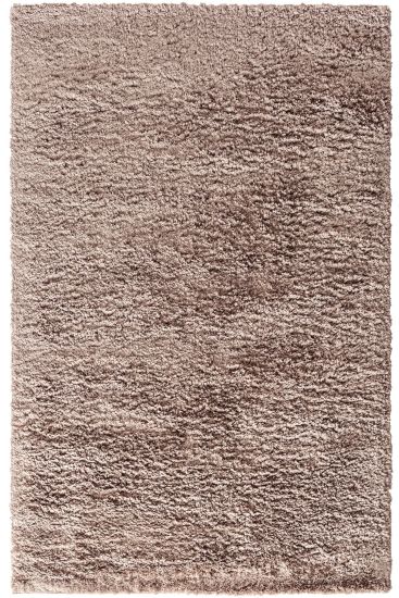 Soptal Brown Plain Shaggy Area Rug