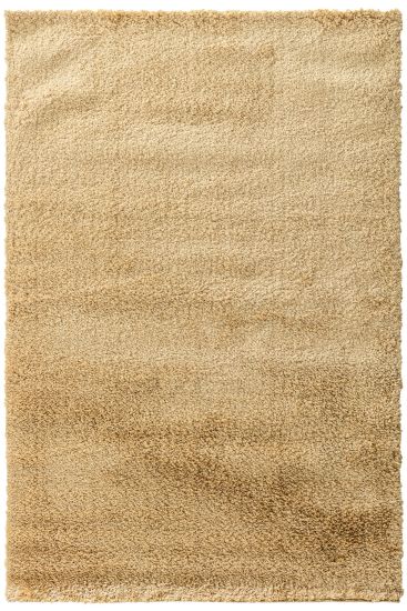 Soptal Gold Plain Shaggy Bedroom Rug