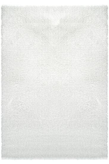 Soptal White Plain Shaggy Bedroom Rug