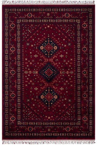 Beyptal Red Multicolour Persian & Oriental Living Room Rug