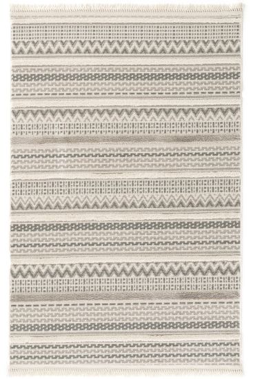 Saptrika Cream Grey Modern Boheniam Area Rug