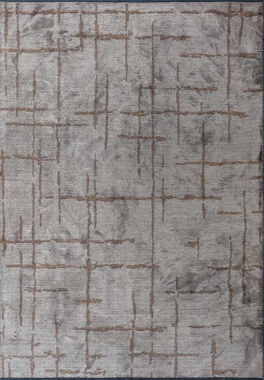 Abstract Glimmer Grey & Brown Indoor Outdoor Rug