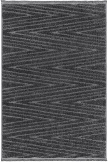 Neptork Charcoal Modern Stripes Area Rug