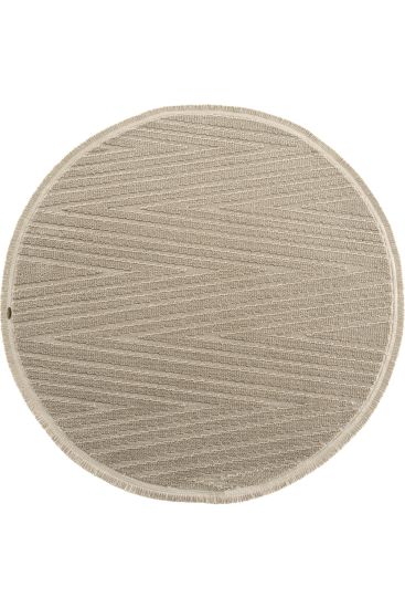Neptork Beige Stripes Bedroom Rug