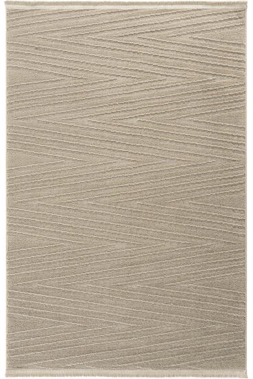 Neptork Stripes Beige Bedroom Rug