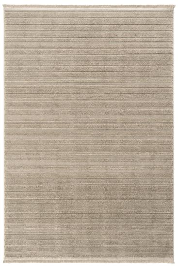 Neptork Beige Modern Stripes Area Rug