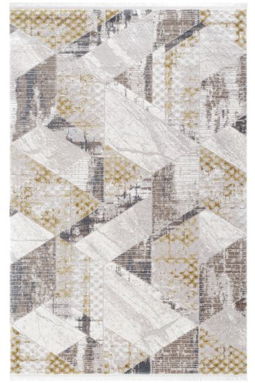 Norptis Cream Grey Patterned Indoor Rug