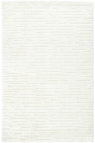 Serptiny Cream Stripes Plain Bedroom Rug