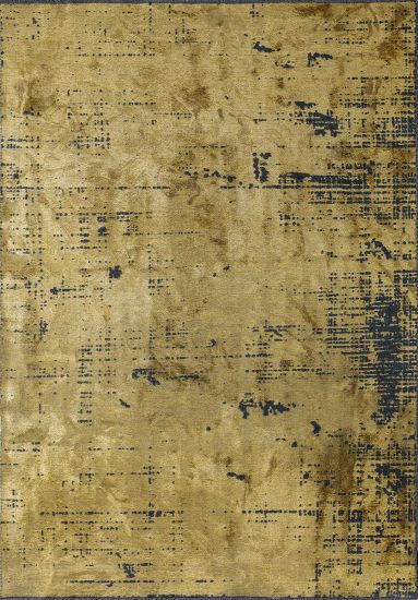 Mirage Yellow & Black Abstract Living Room Rug