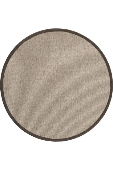 Sipatal Beige Brown Jute & Sisal Bordered Outdoor Area Rug