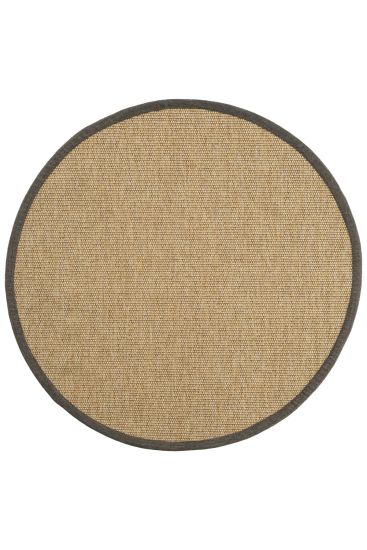 Sipatal Brown Black Jute & Sisal Bordered Outdoor Area Rug