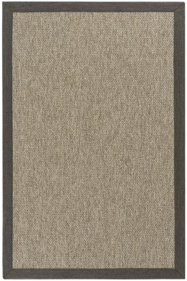 Sipatal Jute & Sisal Bordered Grey Beige Outdoor Area Rug
