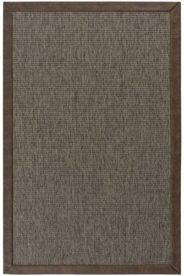 Sipatal Jute & Sisal Bordered Grey Brown Outdoor Area Rug