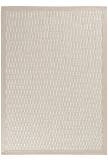 Miptano Beige Jute & Sisal Bordered Outdoor Area Rug