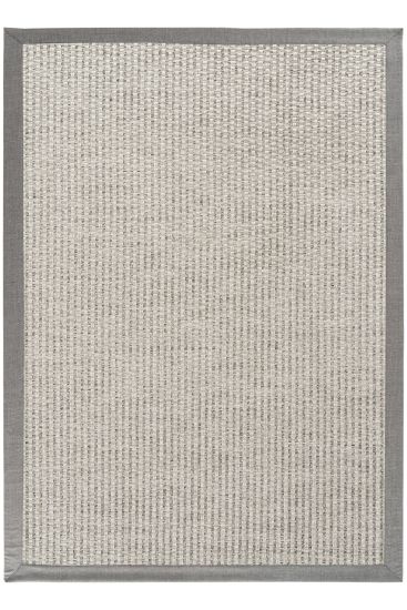 Miptano Cream & Grey Bordered Living Room Rug