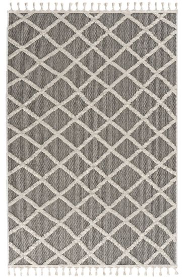 Breptis Grey Cream Modern Geometric Indoor Rug