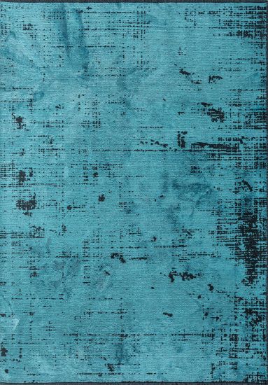 Blue & Black Abstract Mirage Outdoor Rug