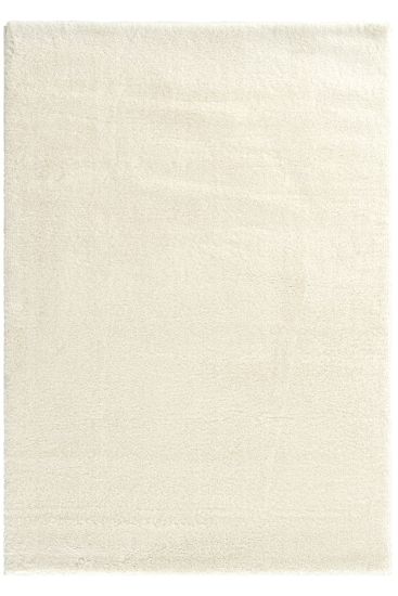 Comptil Cream Plain Shaggy Bedroom Rug