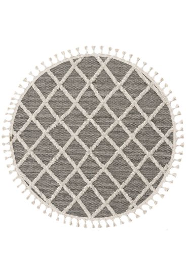 Breptis Modern Geometric Grey Cream Indoor Rug