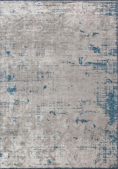 Grey & Blue Mirage Abstract Living Room Rug