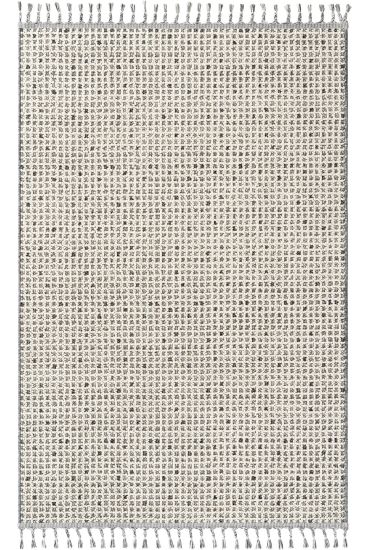 Eltipa Cream Grey Modern Patterned Area Rug