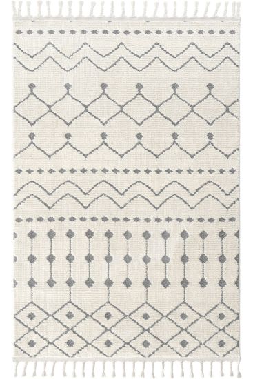 Miptlan Cream Grey Modern Bohemian Indoor Rug