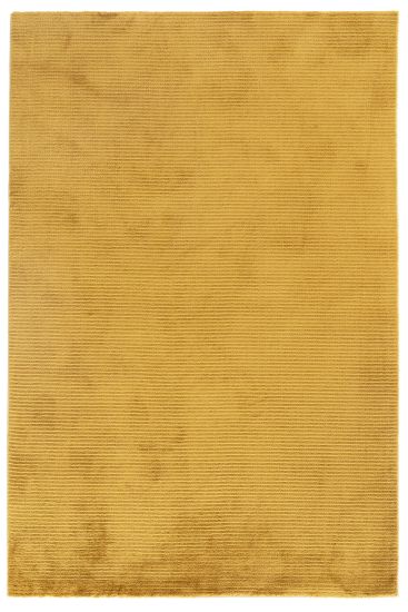 Peptal Gold Modern Plain Area Rug