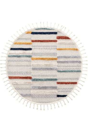 Paltino Cream Multicolour Stripes Indoor Rug