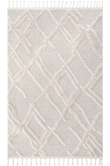 Paltino Patterned Cream Area Rug