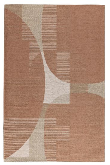 Tokptar Copper Geometric Living Room Rug