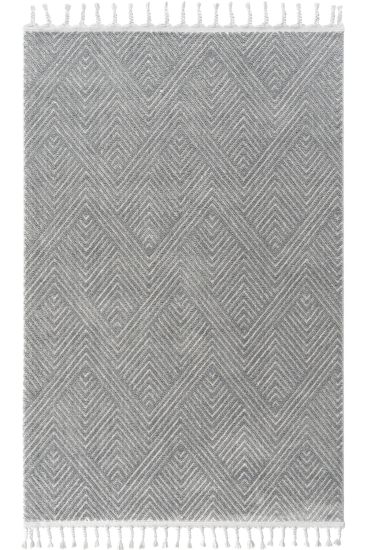 Scaptil Grey Modern Chevron Living Room Rug