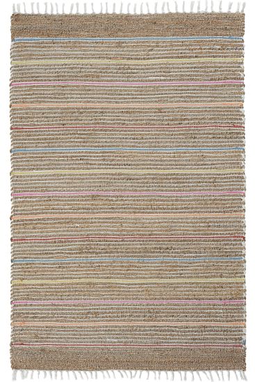 Vimptal Brown Multicolour Plain Stripes Outdoor Area Rug