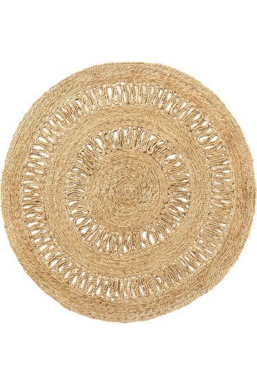 Brown Steptil Jute & Sisal Bohemian Outdoor Area Rug