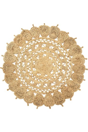 Jute & Sisal Brown Steptil Round Rug