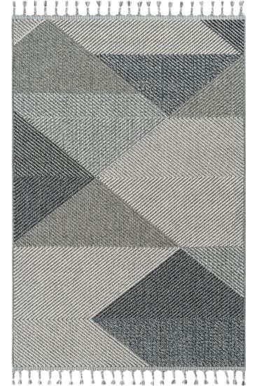 Eltipa Grey Charcoal Patterned Indoor Rug
