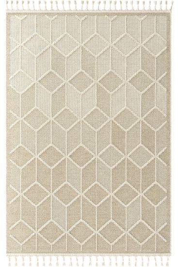 Eltipa Beige Geometric Indoor Rug