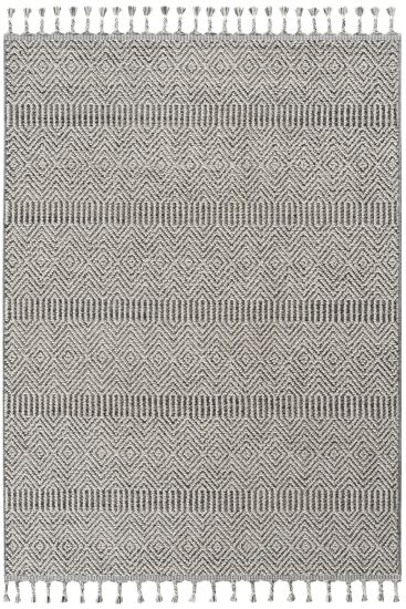 Eltipa Grey Chevron Bohemian Living Room Rug