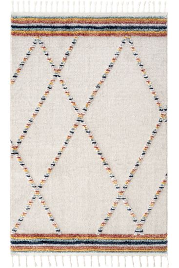 Paltino Cream Multicolour Patterned Bedroom Rug