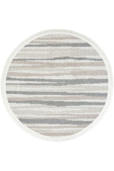Mikasa85 Beige Cream Patterned Bordered Bedroom Rug