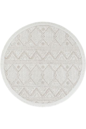 Mikasa85 Beige Cream Modern Patterned Area Rug