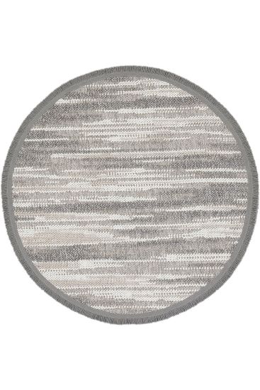 Mikasa85 Grey Beige Patterned Bordered Bedroom Rug