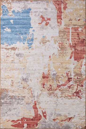 Baskili Beige Multicolour Abstract Indoor Rug